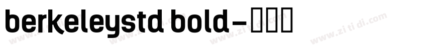 berkeleystd bold字体转换